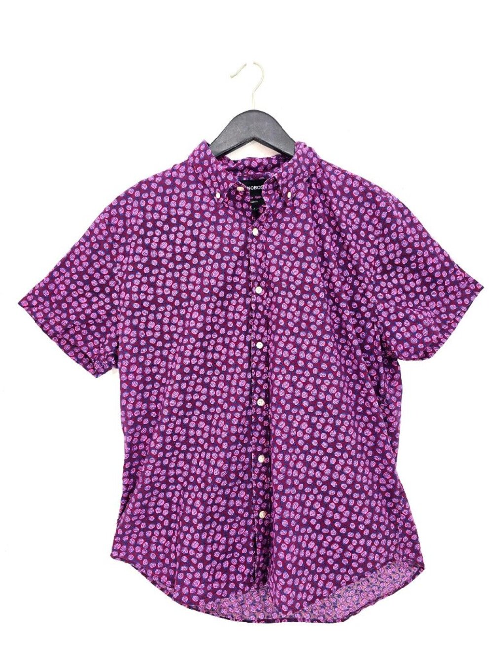 Bonobos Purple Pineapple Hawaiian Standart Fit Button Down Shirt MEn Size L